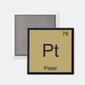 Periodische Tabelle Peter Name Chemistry Element Magnet (Vorderseite/Rückseite)