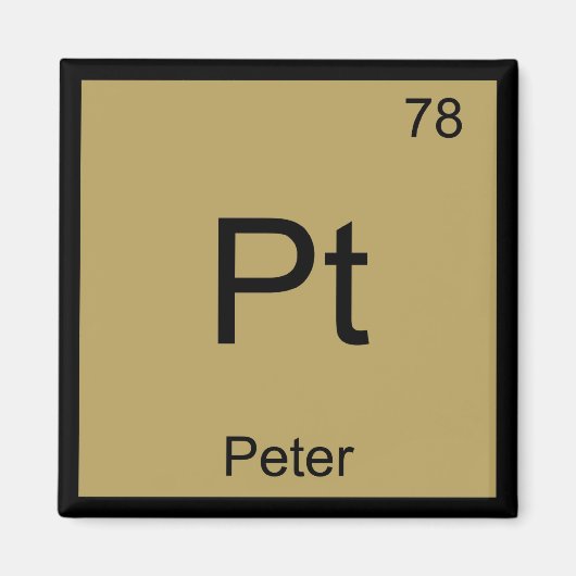 Periodische Tabelle Peter Name Chemistry Element Magnet (Vorne)