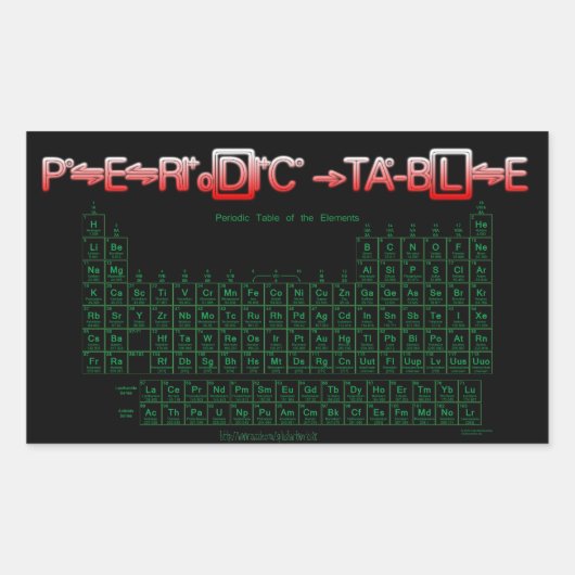"Periodische Tabelle" Rechteckiger Aufkleber (Vorderseite)