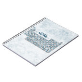 Periodische Tabelle von simsen (Blau) Notizblock (Linke Seite)