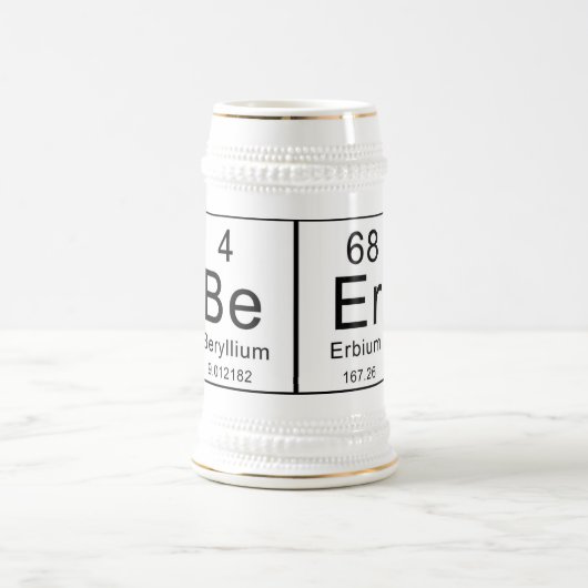 Periodische Tabellen-Zauber-Bier! Bierglas (Mittel)