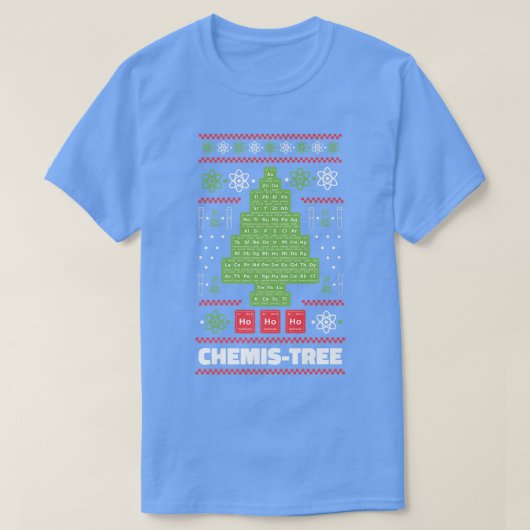 Periodische Tafel Chemische Elemente Weihnachtsbau T-Shirt (Design vorne)
