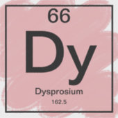 Periodische Tafelaufkleber - Dysprosium Aufkleber (Vorderseite)