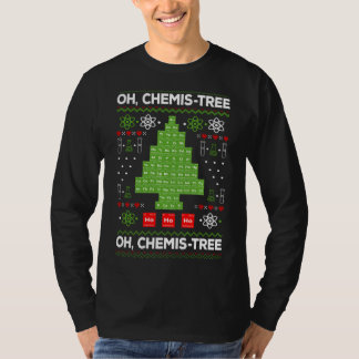 Periodische Tafelbaum Oh Chemistree Fun Chemistry  T-Shirt