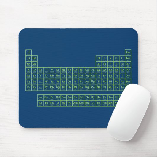 Periodische Tafelblau- und grüne Maus-Pad Mousepad (Mit Mouse)