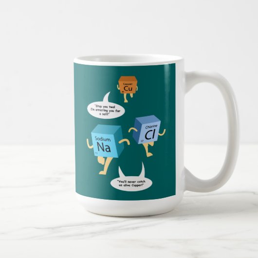 Periodische Tafelgag-Chemie Kaffeetasse (Rechts)