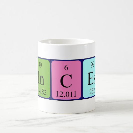 Periodische Tasse des Tabellennamens Princess (Mittel)