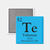 Periodische Tellurium-Tabelle Magnet (Vorderseite/Rückseite)