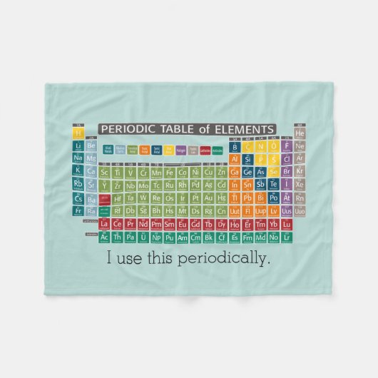 Periodische Übersicht über die Elemente Fleecedecke (Vorderseite (Horizontal))