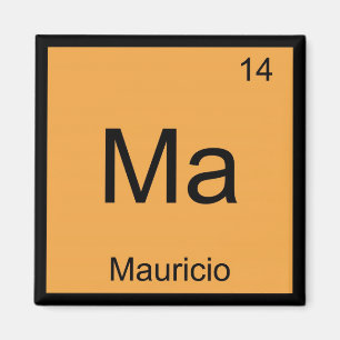 Periodische Übersicht über Mauricio Name Chemistry Magnet