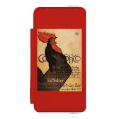 Periodischer Cocorico Hahn-förderndes Plakat Incipio iPhone Geldbeutel-Hülle (Folio Vorderseite)