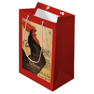 Periodischer Cocorico Hahn-förderndes Plakat Mittlere Geschenktüte
