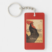 Periodischer Cocorico Hahn-förderndes Plakat Schlüsselanhänger (Vorderseite)