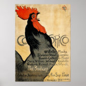 Periodischer Cocorico-Rooster Poster (Vorne)