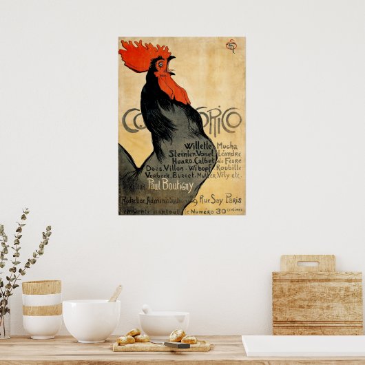 Periodischer Cocorico-Rooster Poster (Küche)