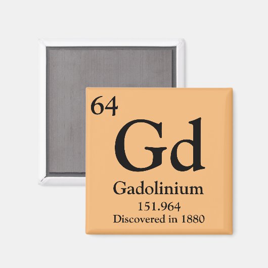 Periodischer Gadolinium-Tisch Magnet (Vorderseite/Rückseite)