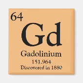 Periodischer Gadolinium-Tisch Magnet (Vorne)
