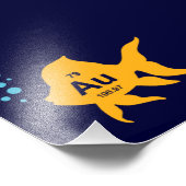 Periodischer Goldfisch für Tischelemente Fotodruck (Ecke)