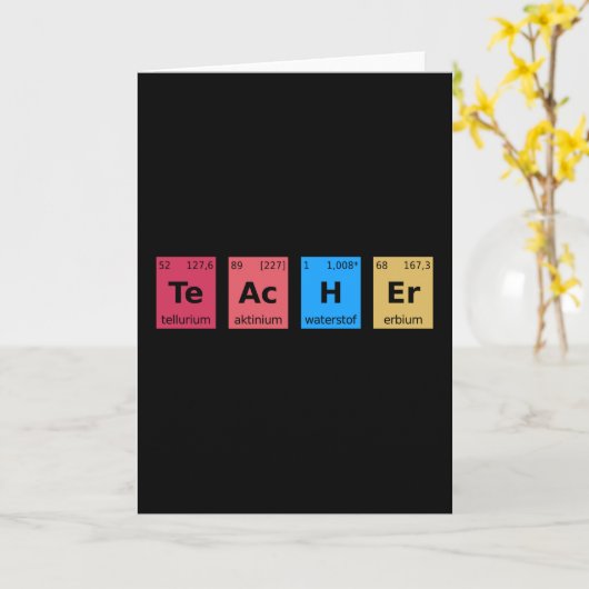 Periodischer Lehrer Karte (Gelbe Blume)