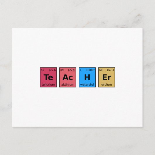 Periodischer Lehrer Postkarte (Vorderseite)