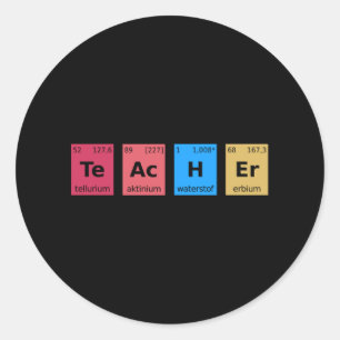 Periodischer Lehrer Runder Aufkleber
