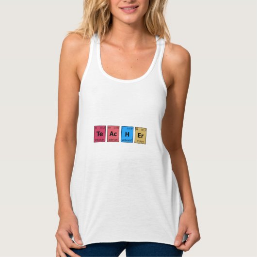 Periodischer Lehrer Tank Top (Vorderseite)