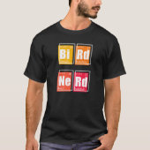 Periodischer NERD der Vogelbeobachtung Elemente im T-Shirt (Vorderseite)