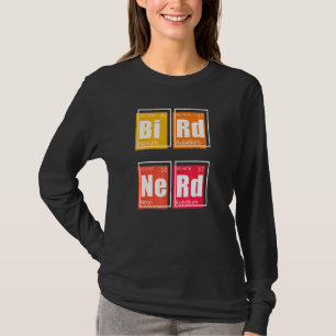 Periodischer NERD der Vogelbeobachtung Elemente im T-Shirt