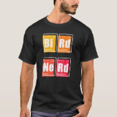 Periodischer NERD der Vogelbeobachtung Elemente im T-Shirt (Vorderseite)