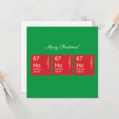 Periodischer Rot- und Grüner Ho Ho Ho-Ho-Tisch Karte (Vorderseite/Rückseite Beispiel)