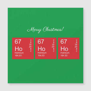 Periodischer Rot- und Grüner Ho Ho Ho-Ho-Tisch Magnetkarte