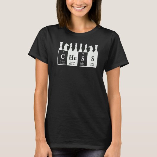 Periodischer Set der Elemente Schachpartien T-Shirt (Vorderseite)