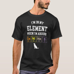 Periodischer Tabelle der Elemente, die Hunde-Styli T-Shirt