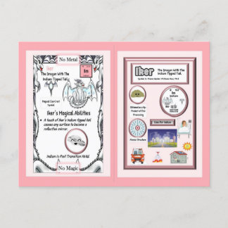 Periodischer Tabellendrache - Indiumkarte Postkarte