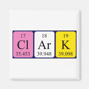 Periodischer Tabellenname-Magnet Magnet