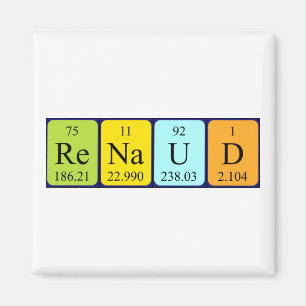Periodischer Tabellenname-Magnet Renaud Magnet