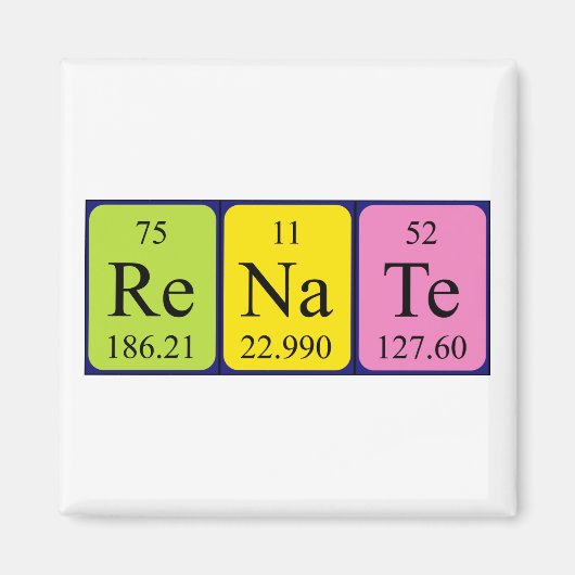 Periodischer Tabellenname-Magnet rennen Magnet (Vorne)
