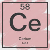 Periodischer Tafelaufkleber - Cerium Aufkleber (Vorderseite)