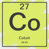 Periodischer Tafelaufkleber - Cobalt Aufkleber (Vorderseite)