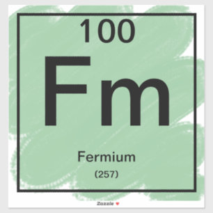 Periodischer Tafelaufkleber - Fermium Aufkleber
