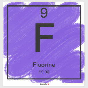 Periodischer Tafelaufkleber - Fluor Aufkleber