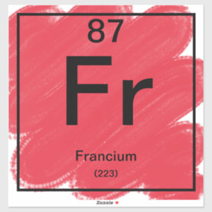 Periodischer Tafelaufkleber - Francium Aufkleber
