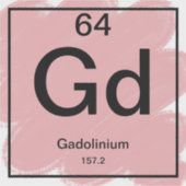 Periodischer Tafelaufkleber - Gadolinium Aufkleber (Vorderseite)