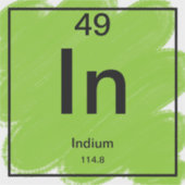 Periodischer Tafelaufkleber - Indium Aufkleber (Vorderseite)