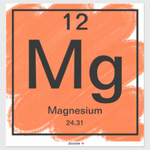 Periodischer Tafelaufkleber - Magnesium Aufkleber