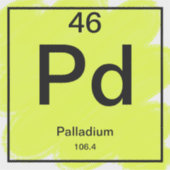 Periodischer Tafelaufkleber - Palladium Aufkleber (Vorderseite)
