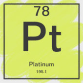 Periodischer Tafelaufkleber - Platin Aufkleber (Vorderseite)