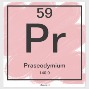Periodischer Tafelaufkleber - Praseodym Aufkleber