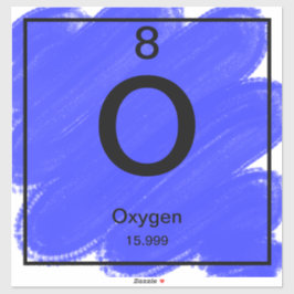 Periodischer Tafelaufkleber - Sauerstoff Aufkleber