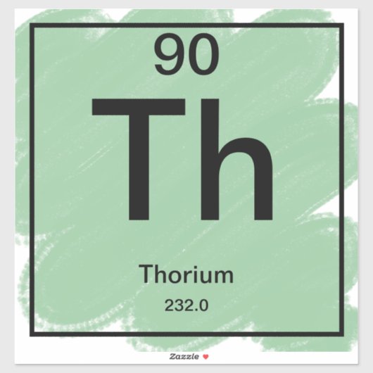 Periodischer Tafelaufkleber - Thorium Aufkleber (Blatt)
